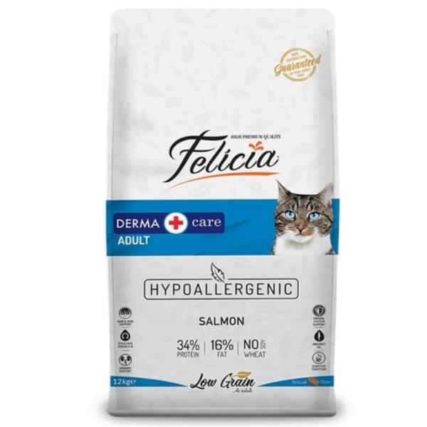 Felicia Somonlu Düşük Tahıllı Yetişkin Kedi Maması 12Kg 